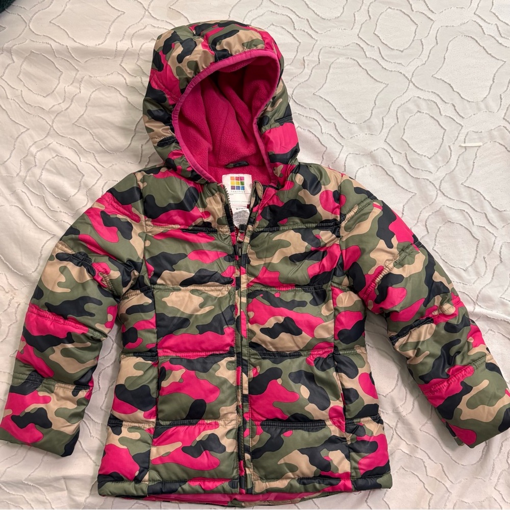 Healthtex Camouflage Jacket with Pink Interior